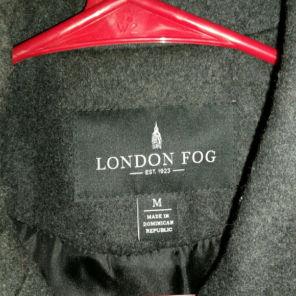 dark grey London Fog size M pea coat - Picture 3 of 3